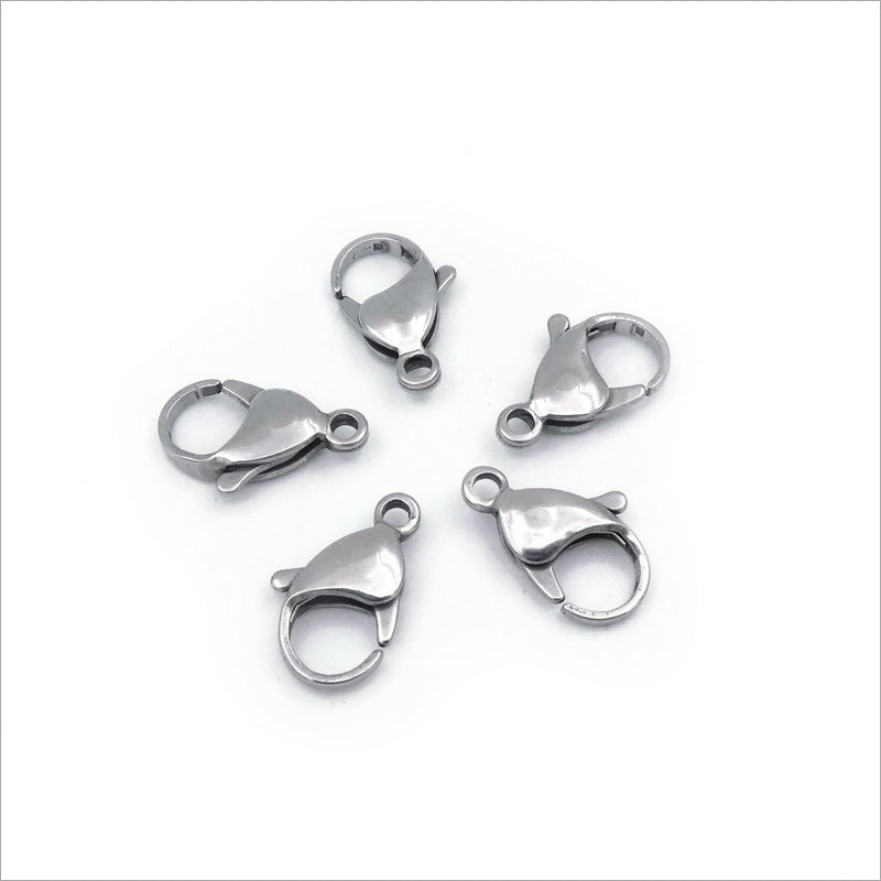 10 Stainless Steel 19mm Lobster Clasps
