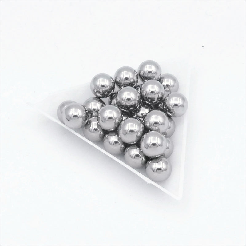 20 Undrilled Stainless Steel Round 10mm Beads
