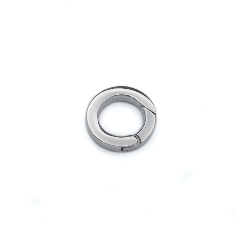 1 Stainless Steel 18mm Suqare Edge Round Donut Clasp
