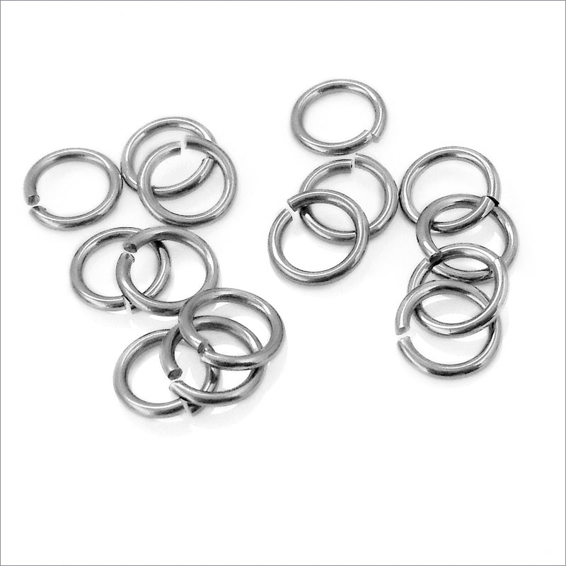 200 Stainless Steel 7mm x 1mm Jump Rings