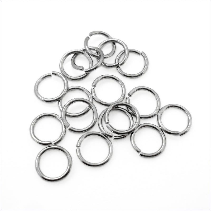 200 Stainless Steel 8mm x 1mm Jump Rings