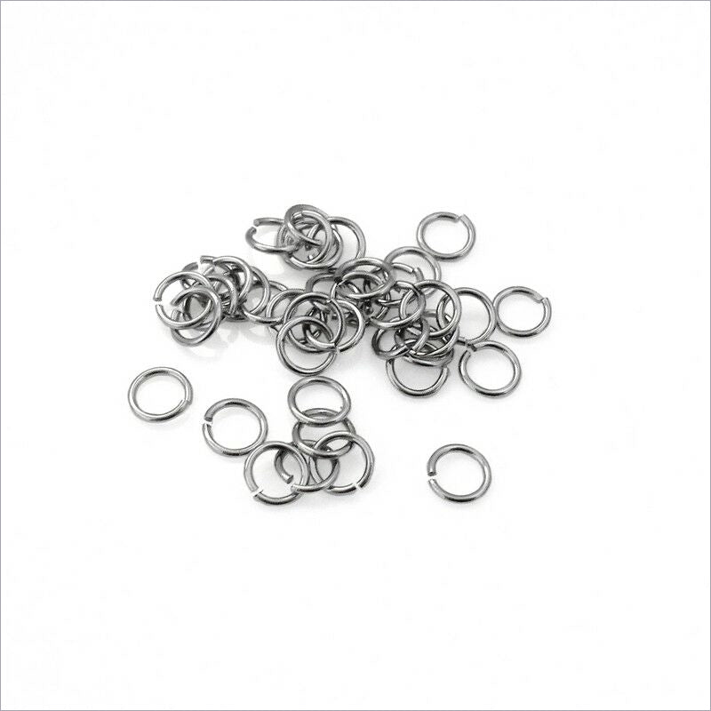 40 Pieces - Solid Sterling Silver 5mm Open Jump Rings, 21 Gauge (0.7mm)