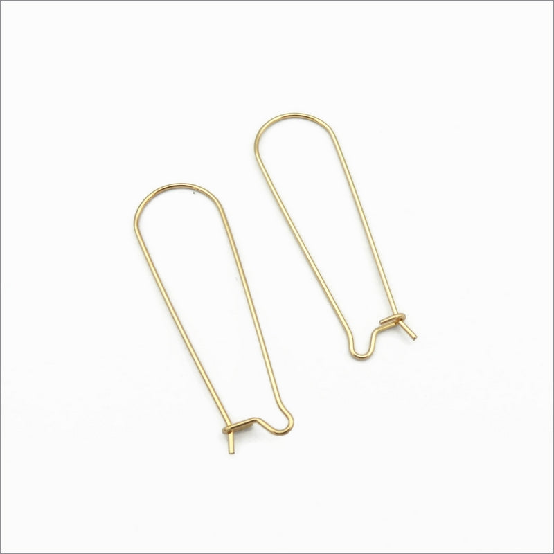 10 Pairs Gold Tone Stainless Steel 39mm Kidney Hooks