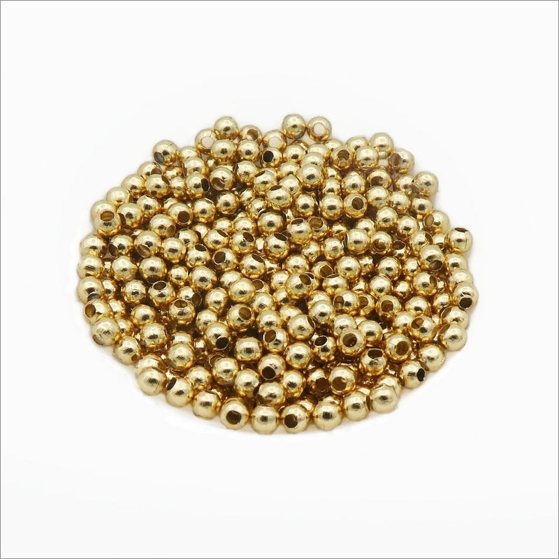 250 Tiny Gold Tone Stainless Steel 2mm Round Spacer Beads