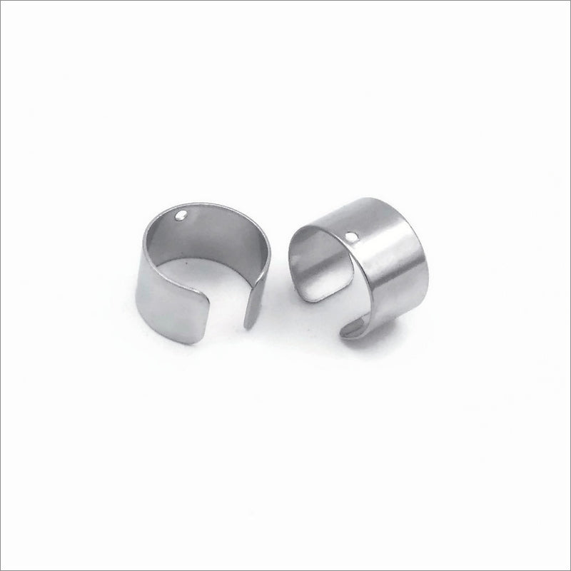 20 Stainless Steel Single Band Earring Cuffs with Attachment Hole