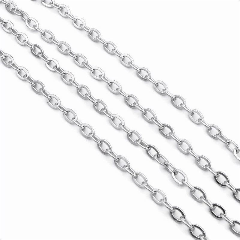 5m Stainless Steel 3.5mm x 2.5mm Soldered Link Cable Chain
