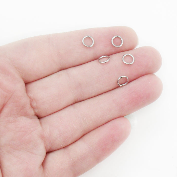 250 Stainless Steel 6mm x 0.9mm Jump Rings (Seconds)
