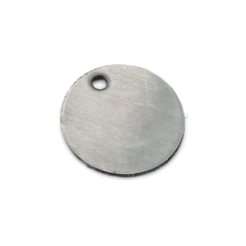 10 Stainless Steel 20mm Round Blank Pendant Tags