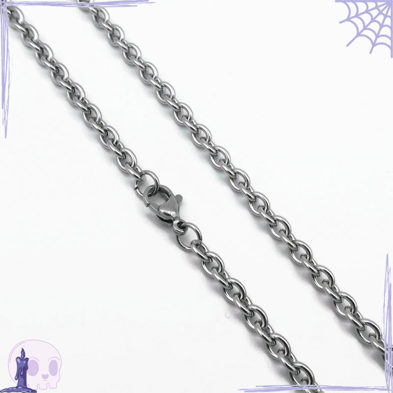 5 Stainless Steel 60cm Cable Chain Necklaces 5x4mm Links