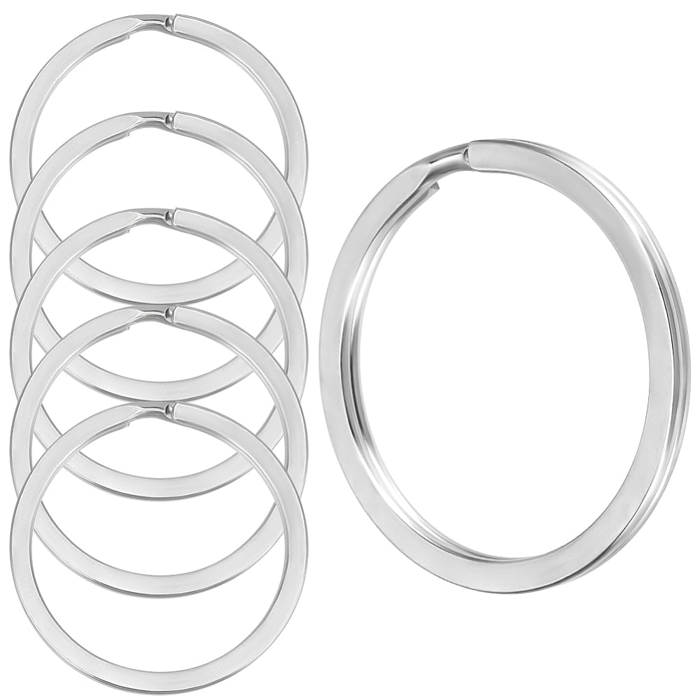 Reserved - 10 Stainless Steel Flat Wire 35mm Split Key Rings