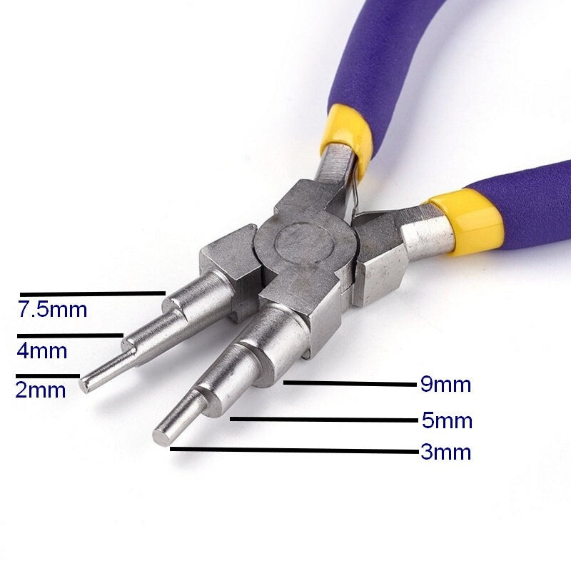1 Pair Blue 6-Step Bail Making Pliers