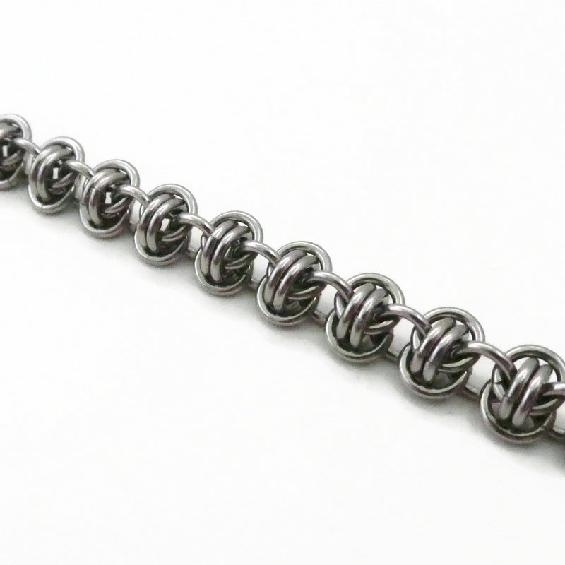 Stainless Steel Double Barrel Chain Necklace 57cm