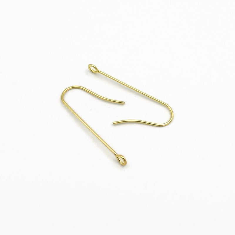 15 Pairs Gold Tone Stainless Steel 28mm Long Drop Earring Hooks