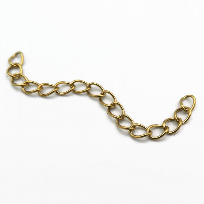 20 Stainless Steel Mixed Length Gold Tone Extender Chains 47mm-53mm