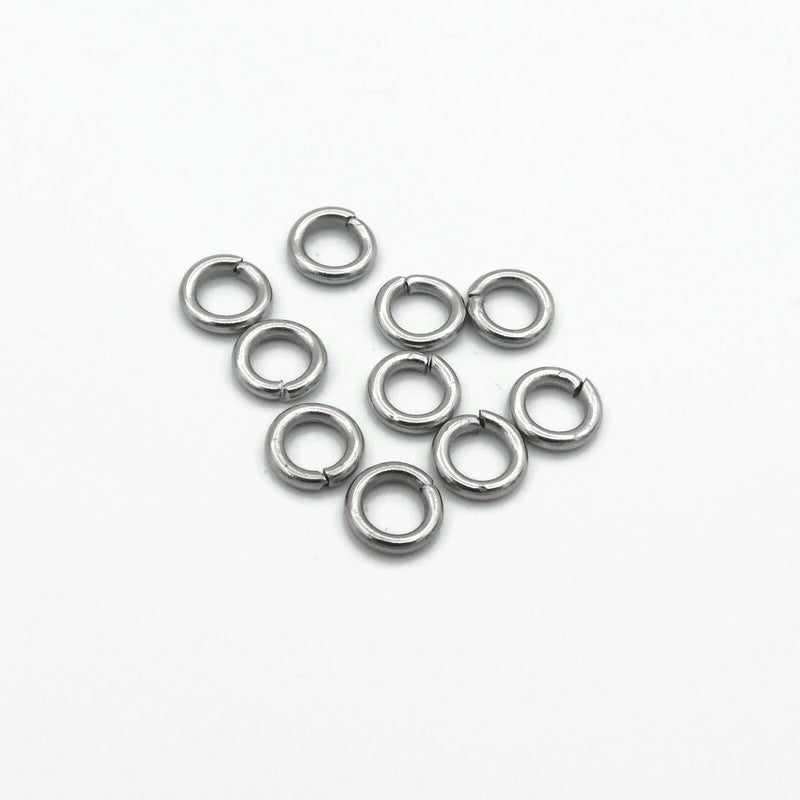 500 Machine Cut Stainless Steel 6mm x 1.2mm Jump Rings