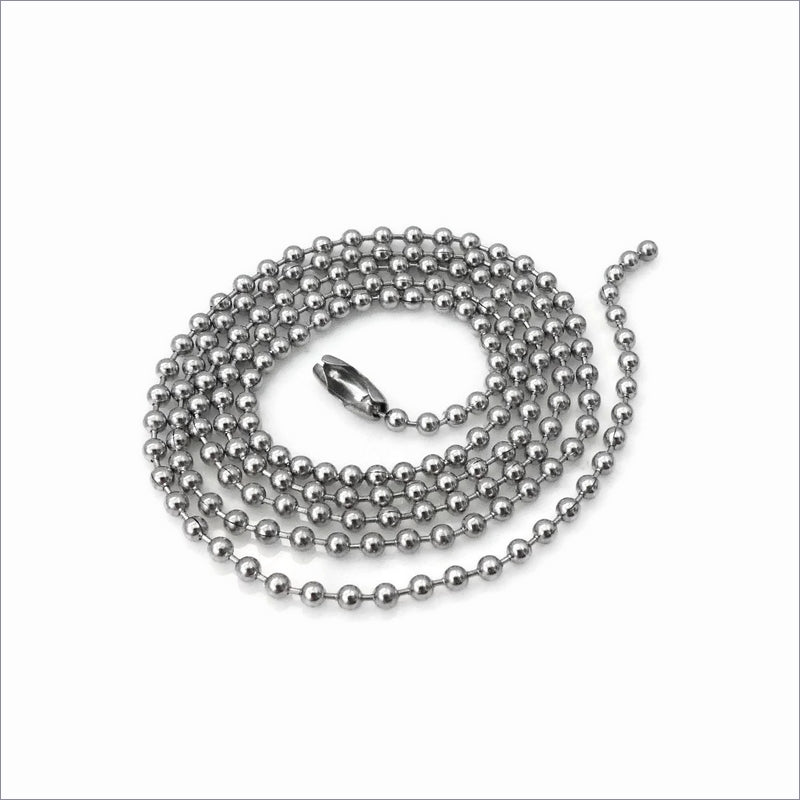 Reserved - 75 Strands of 2.5mm Ball Chain, 75cm length + Clips