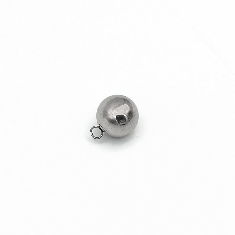 20 Stainless Steel 10mm Round Ball Charms