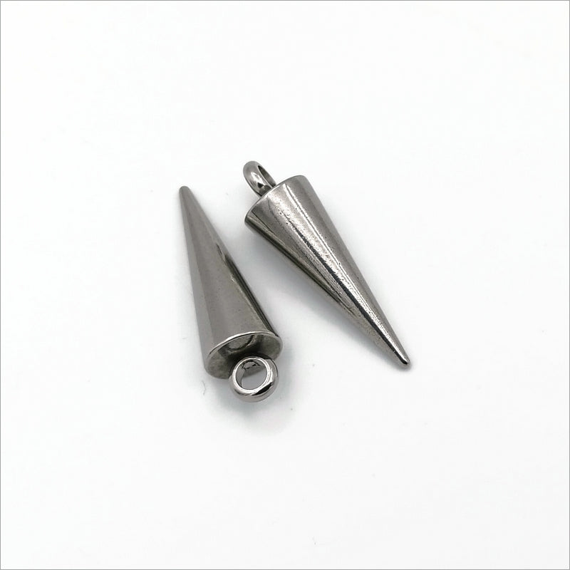 3 Stainless Steel 27mm Spike Pendants