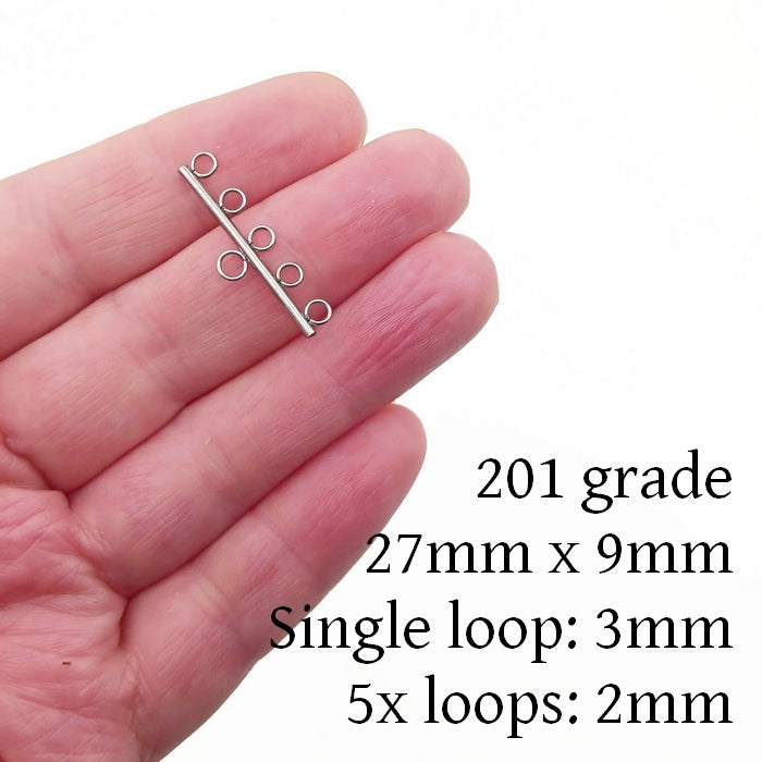 10 Stainless Steel 5-to-1 Loop Connectors