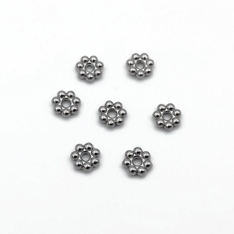 50 Stainless Steel 6mm Daisy Spacer Beads – The Craft Armoury