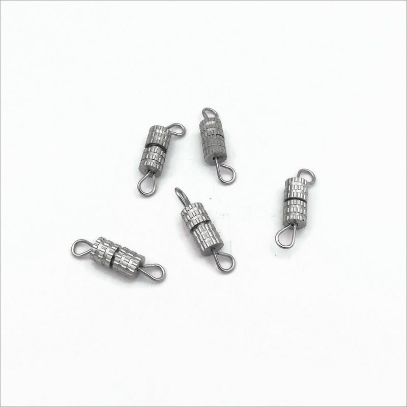 5 Stainless Steel Barrel Screw Clasps