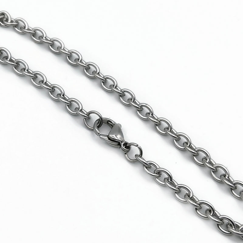 5 Stainless Steel 20cm Cable Chain Charm Bracelet Base