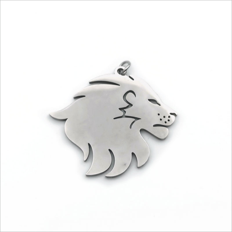 3 Stainless Steel Lion Pendants