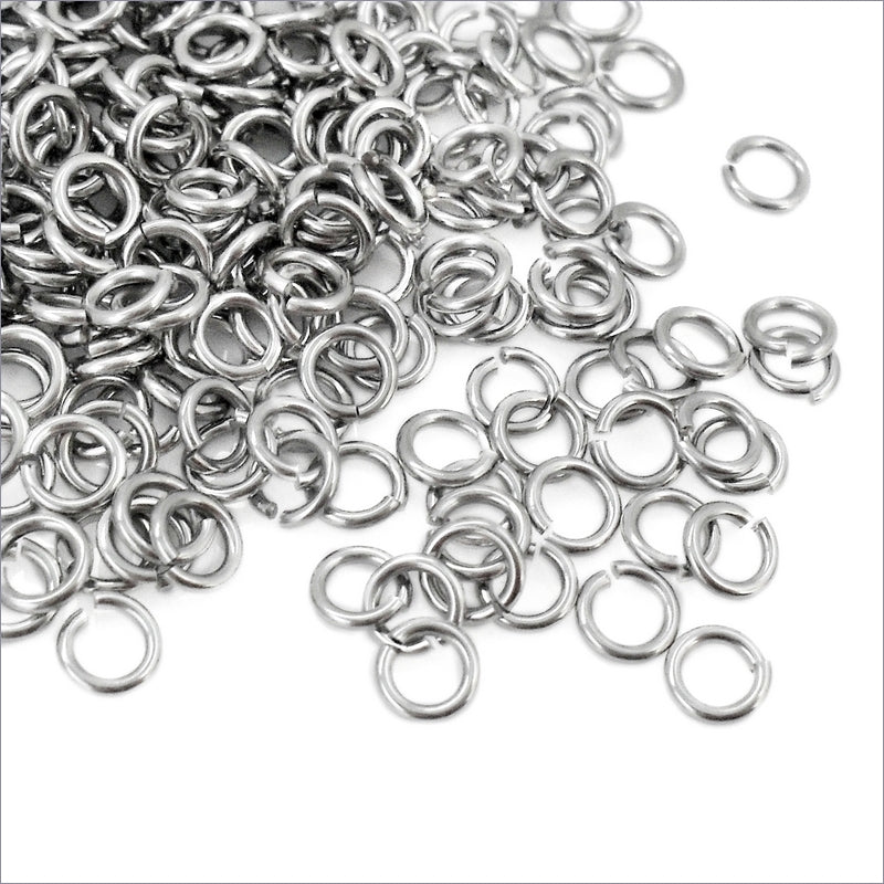 250 Stainless Steel 5mm x 0.9mm Jump Rings