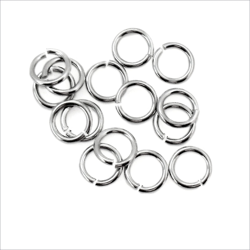 250 Stainless Steel 6mm x 0.9mm Jump Rings