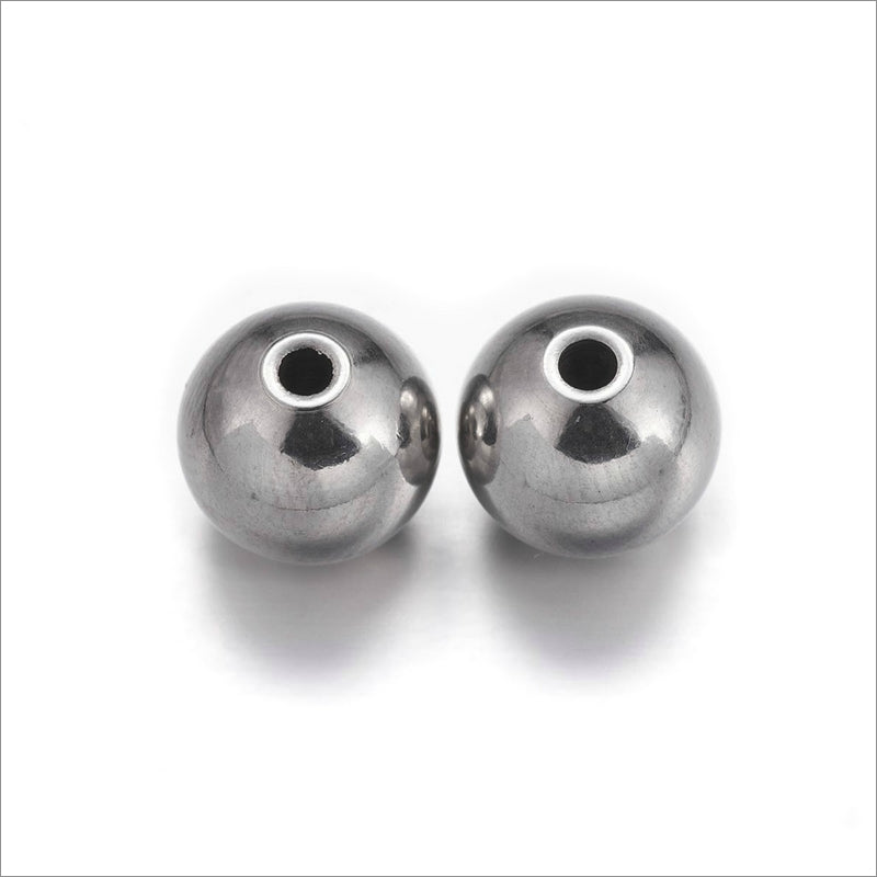 20 Stainless Steel 10mm x 9mm Spacer Beads
