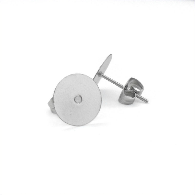 Stainless Steel 10mm Flat Pad Studs