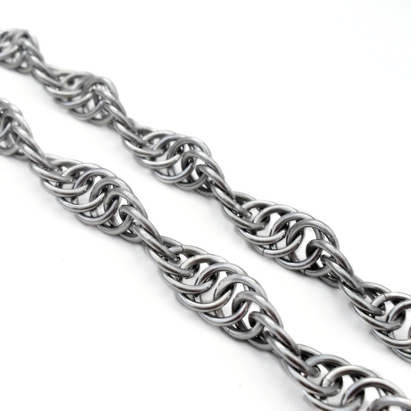Stainless Steel Spiral Helix Chain Necklace