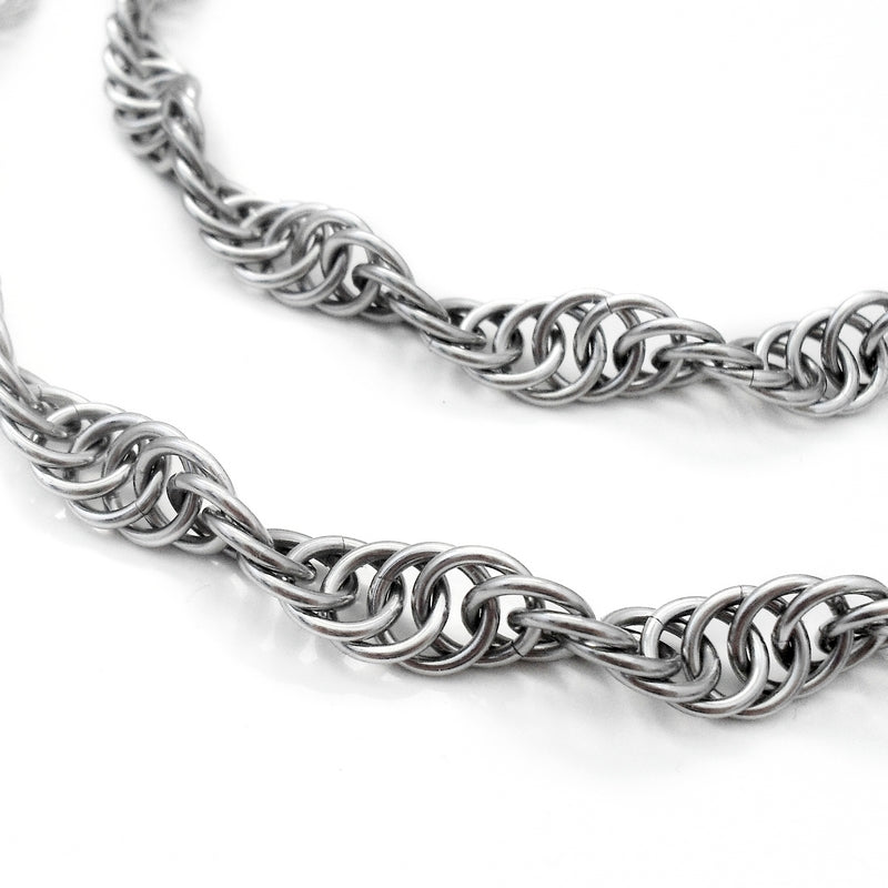 Stainless Steel Spiral Helix Chain Necklace