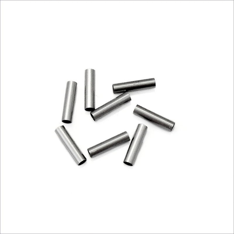 50 Stainless Steel Small 10mm Tube Beads