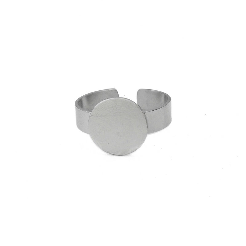 3 Stainless Steel 12mm Pad Ring Blanks