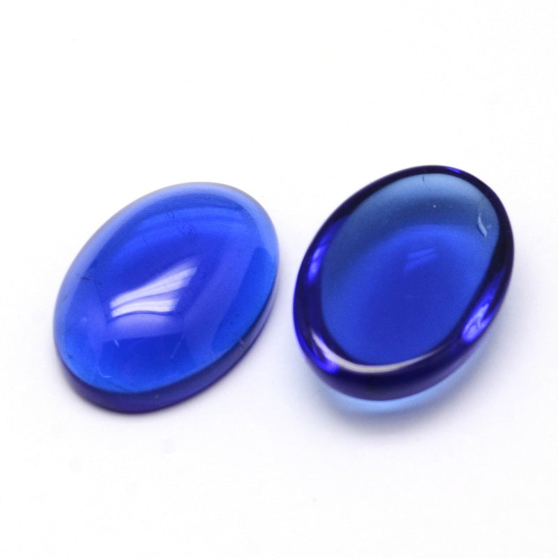 5 Coloured Glass 18mm x 13mm Oval Cabochons