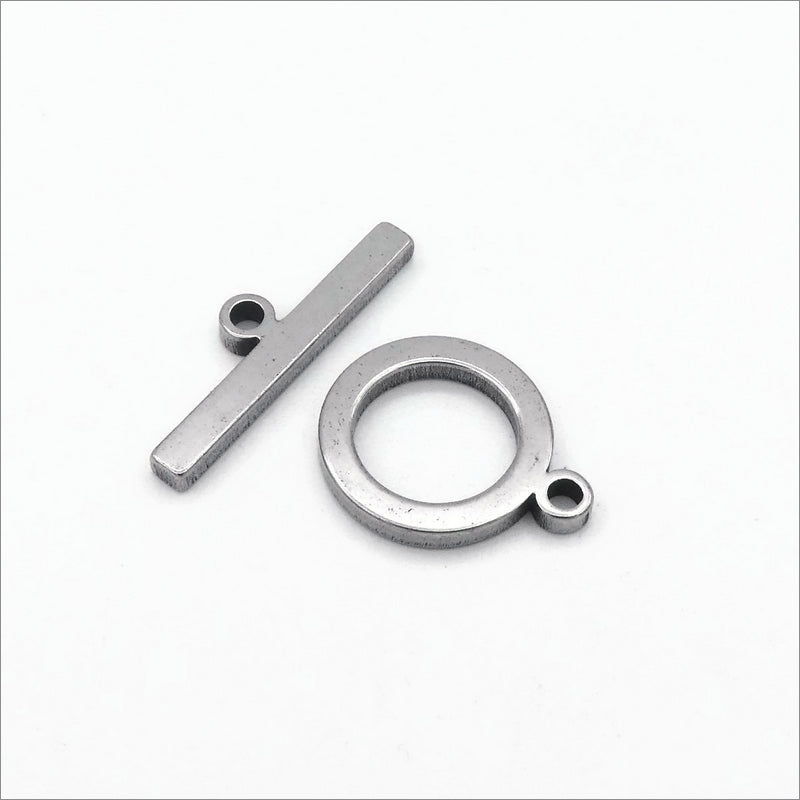 3 Stainless Steel Squared Toggle Clasp Sets
