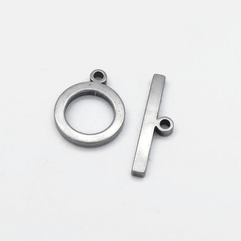 3 Stainless Steel Squared Toggle Clasp Sets
