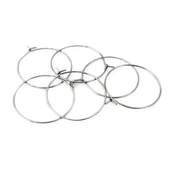 Stainless Steel 25mm Round Hoops