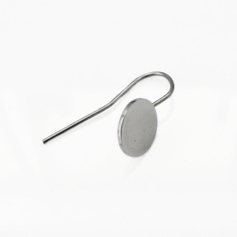 5 Pairs 316L Stainless Steel French Hooks with 10mm Pad Setting