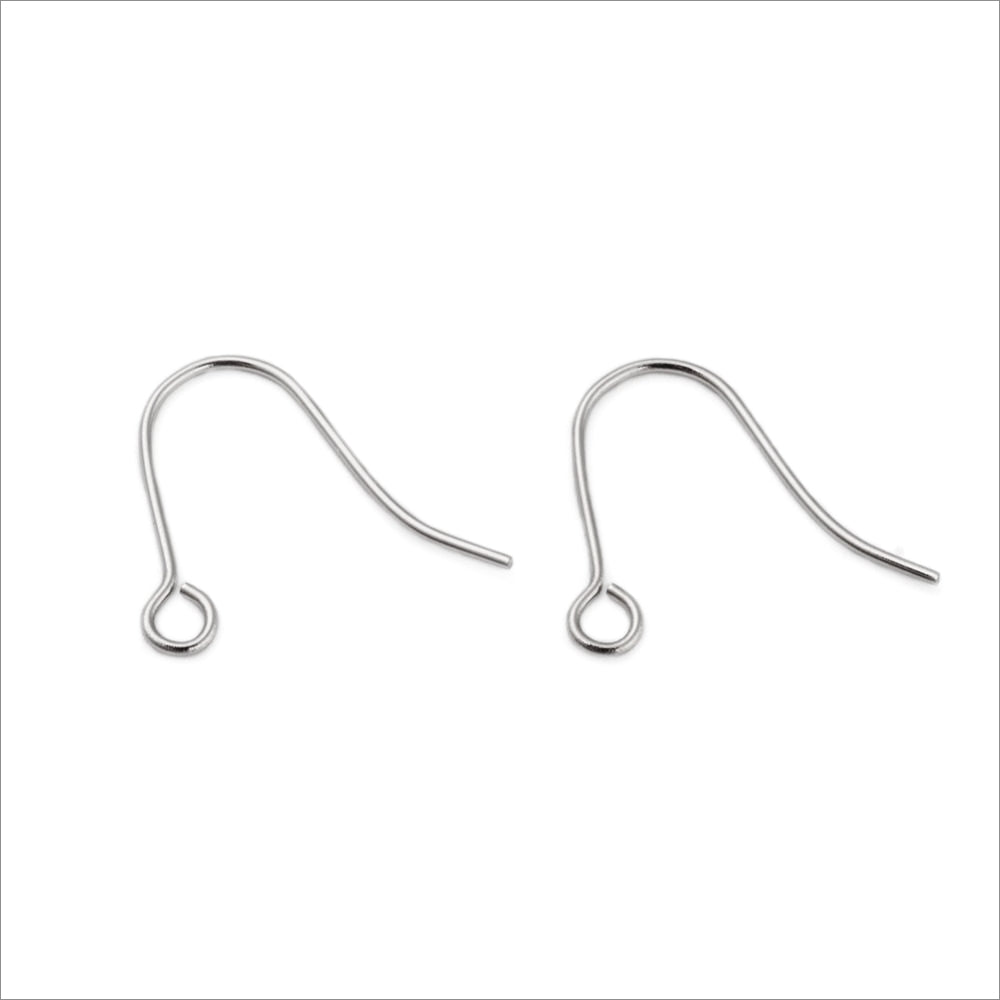 Buy 10x Stainless Steel Kidney Earring Hooks With Clasps, No Fade Silver  Tone 3 Size Earring Wires, Earring Findings F284 Online in India - Etsy