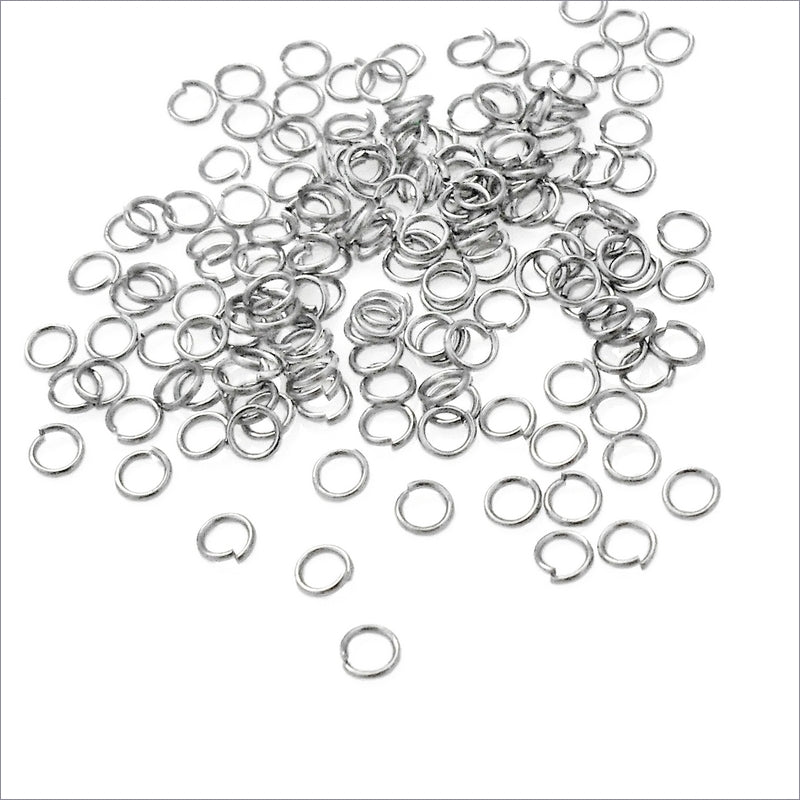 1000 Tiny 3mm x 0.5mm Stainless Steel Jump Rings