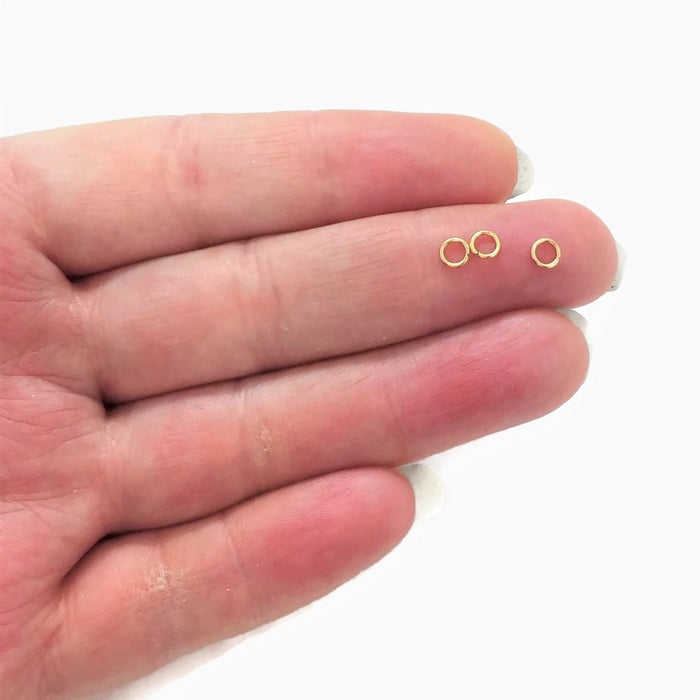 200 Gold Tone Stainless Steel 4mm x 0.7mm Jump Rings