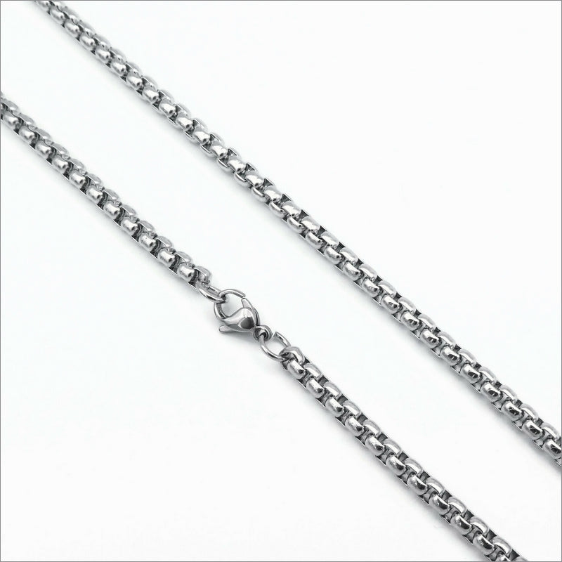 4mm Rolo Chain 2 Stainless Steel 4mm Rolo Chain Necklaces – The Craft Armoury
