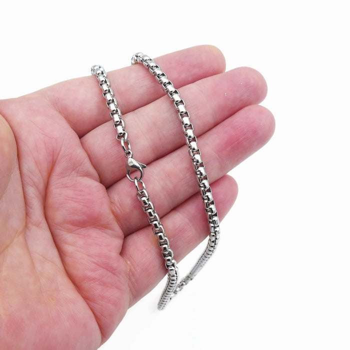4mm Rolo Chain 2 Stainless Steel 4mm Rolo Chain Necklaces – The Craft Armoury