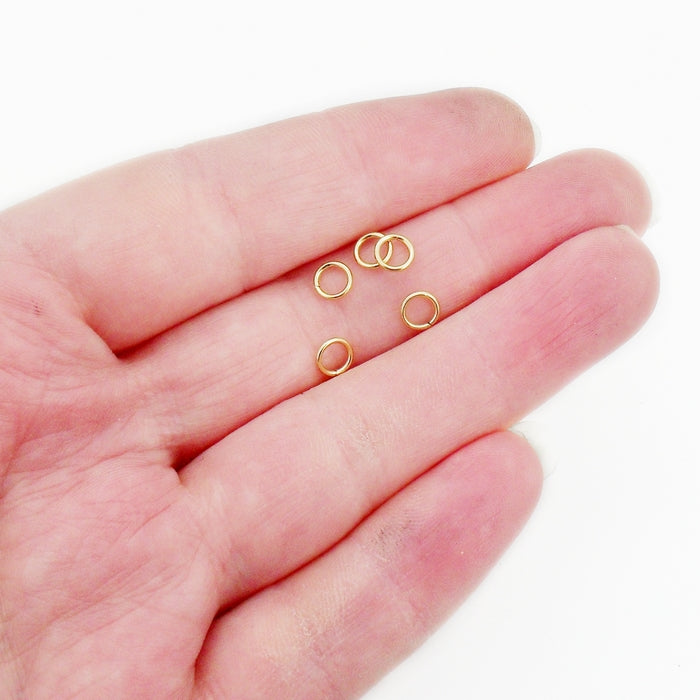 200 Gold Tone Stainless Steel 5mm x 0.8mm Jump Rings