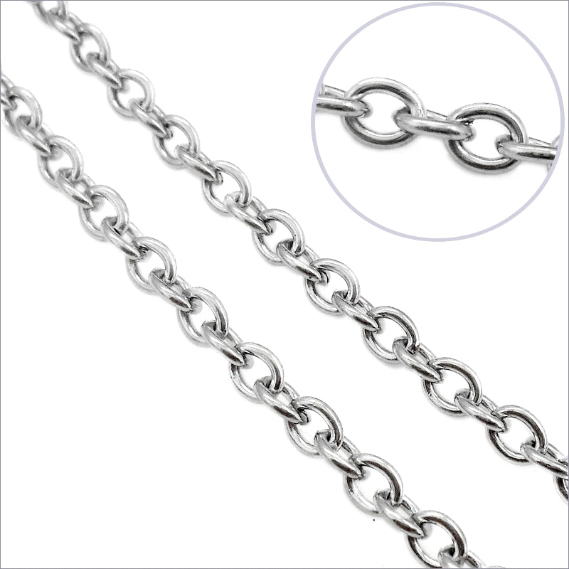 5m Stainless Steel Open Link Cable Chain 5mm x 4mm x 1mm – The Craft ...