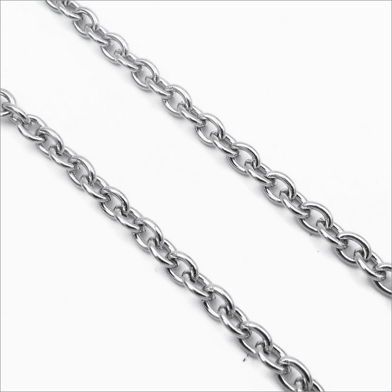 5m Stainless Steel 6mm x 4mm Open Link Cable Chain