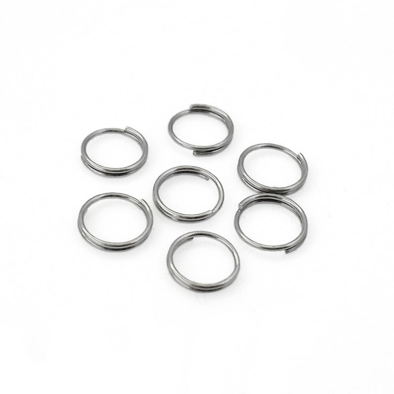 200 Stainless Steel 7mm Fine Gauge Split Rings