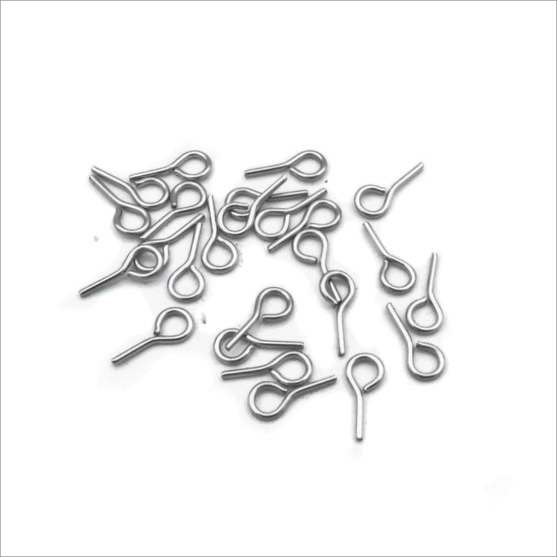 200 Stainless Steel 8mm Eye Pin Bails